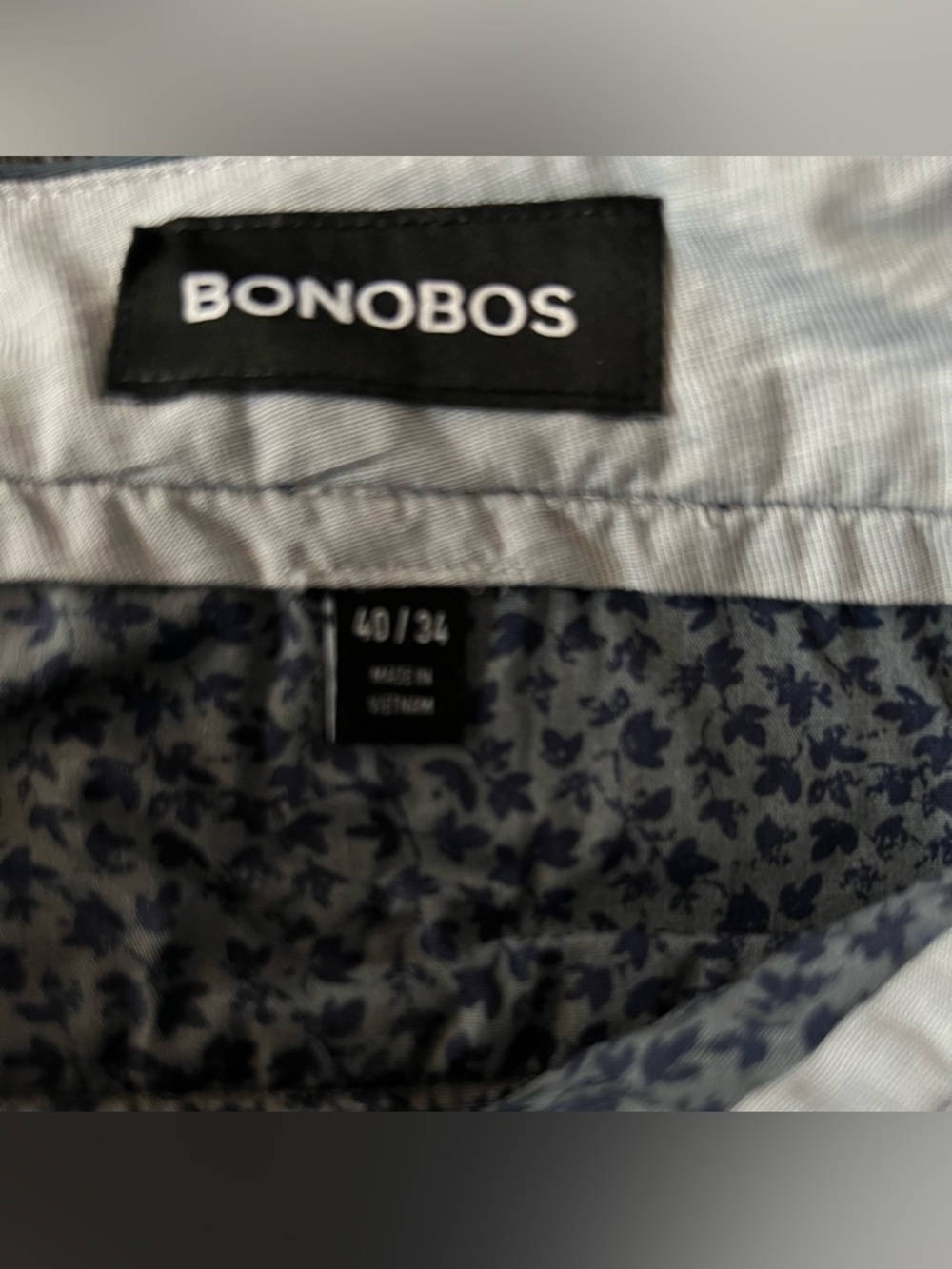 NWT Men’s Bonobos Stretch Washed Chino 2.0 Pants.Color After Midnight Size40x34 - Picture 5 of 12